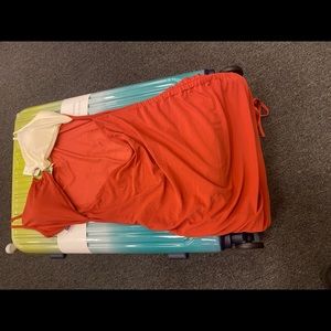 Orange and white dress with front cut out. Brand new